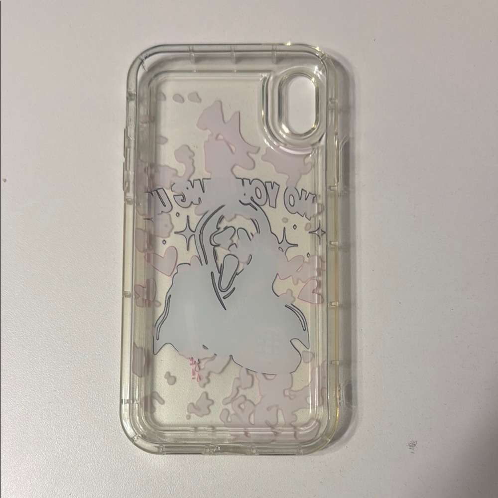 Scream Pink Clear Graphic iPhone XR Soft Case - Picture 2 of 5